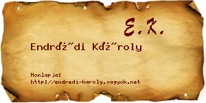 Endrédi Károly névjegykártya